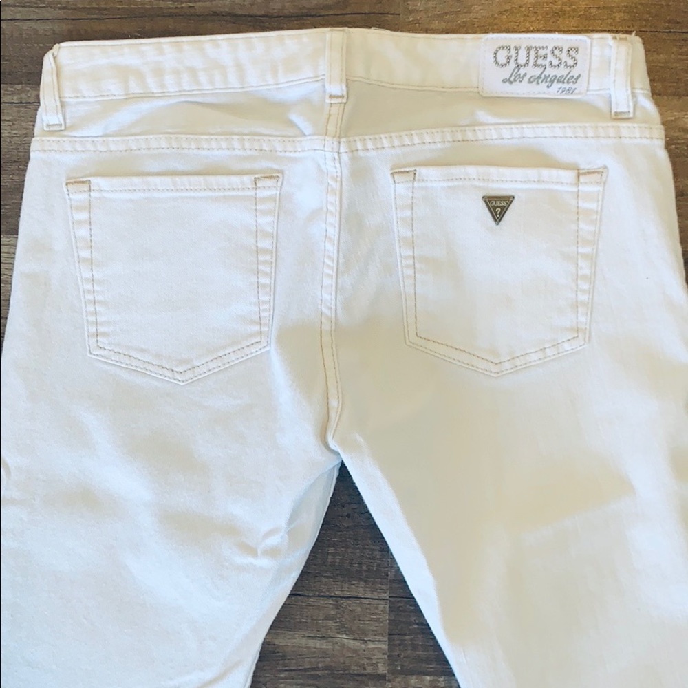 Guess low rise tapered straight leg jeans